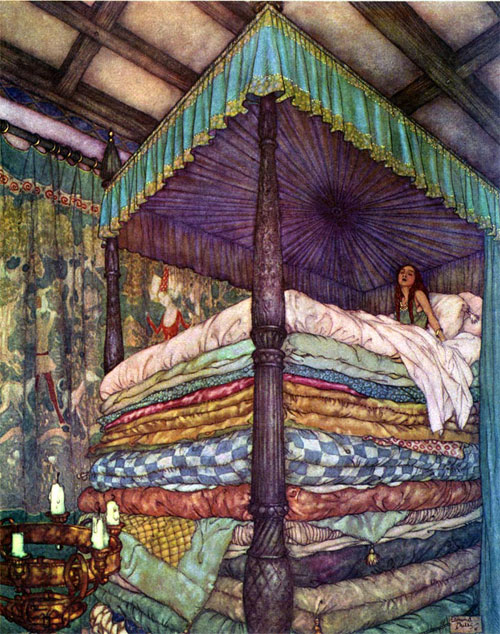 The Pricess and the Pea by Edmund Dulac
