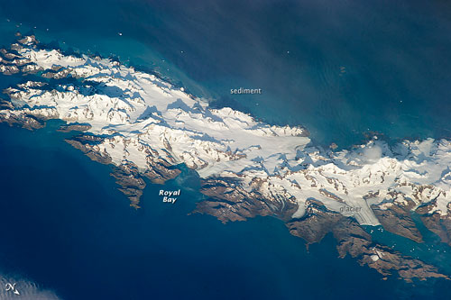 The view of South Georgia that we did not have, taken from the ISS, 2013, via @NASA_EO